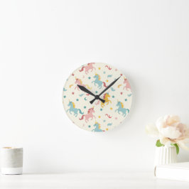 Reloj Redondo Mediano Cute unicornio