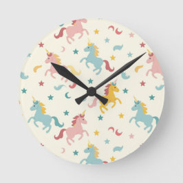 Reloj Redondo Mediano Cute unicornio