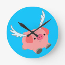 Cute Winged Cartoon Pig