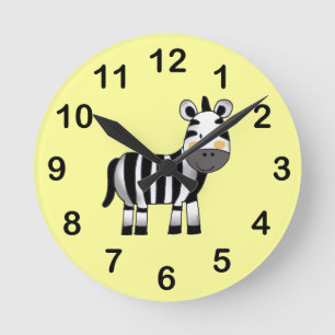 Reloj Redondo Mediano cute zebra