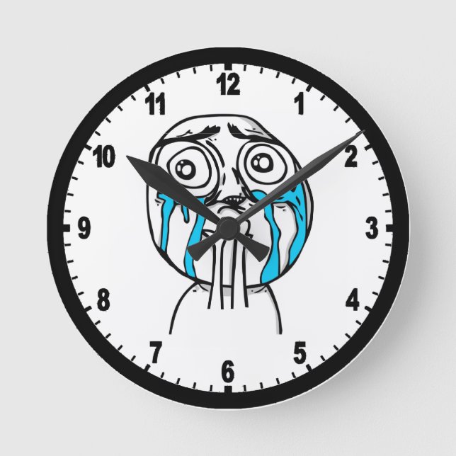 Reloj Redondo Mediano Cuteness Overload Comic Meme (Anverso)