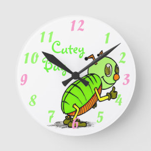 Reloj Redondo Mediano Cutey Bug Wall Clock