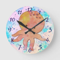 Cuto Octopus Personalizado acuarela
