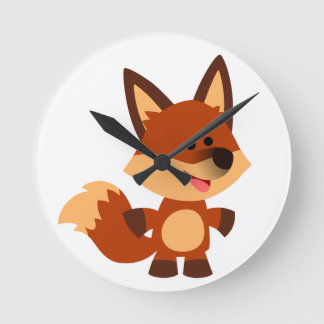 Reloj Redondo Mediano Cuto Personalizado inocente Fox Wall Clock