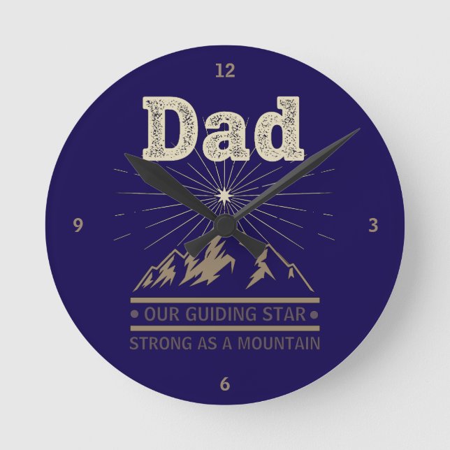 Reloj Redondo Mediano Dad Guiding Star Mountain (Anverso)