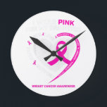 Reloj Redondo Mediano Dad Mom I Wear Pink For My Daughter Breast Cancer<br><div class="desc">Dad Mom I Wear Pink For My Daughter Breast Cancer</div>