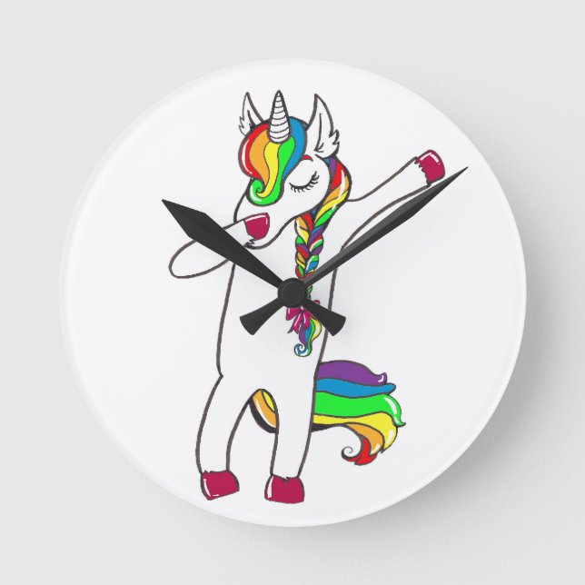 Reloj Redondo Mediano DAD unicornio (Anverso)