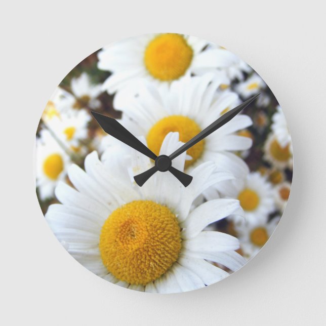 Reloj Redondo Mediano Daisies (Anverso)