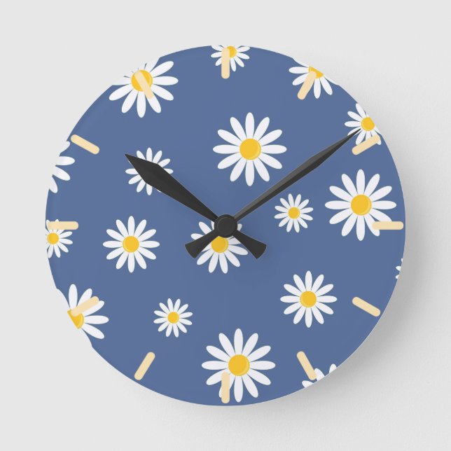 Reloj Redondo Mediano Daisy Meadows Blue (Anverso)