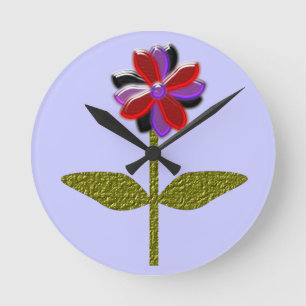 Reloj Redondo Mediano Daisy Shining Plastic Wall Clock