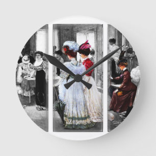 Reloj Redondo Mediano damas victorianas de época