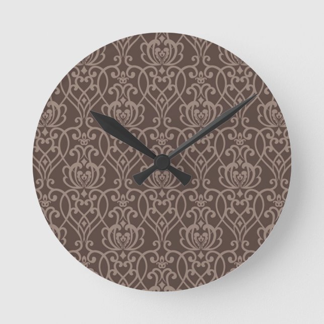 Reloj Redondo Mediano Damask pattern 6 (Anverso)