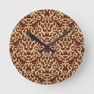 Reloj Redondo Mediano Damask pattern on gradient background