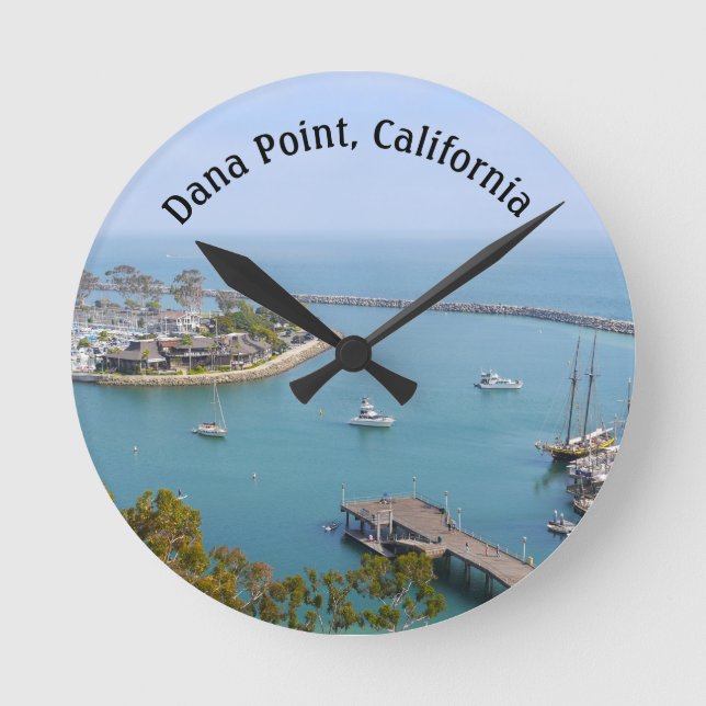 Reloj Redondo Mediano Dana Point California (Anverso)