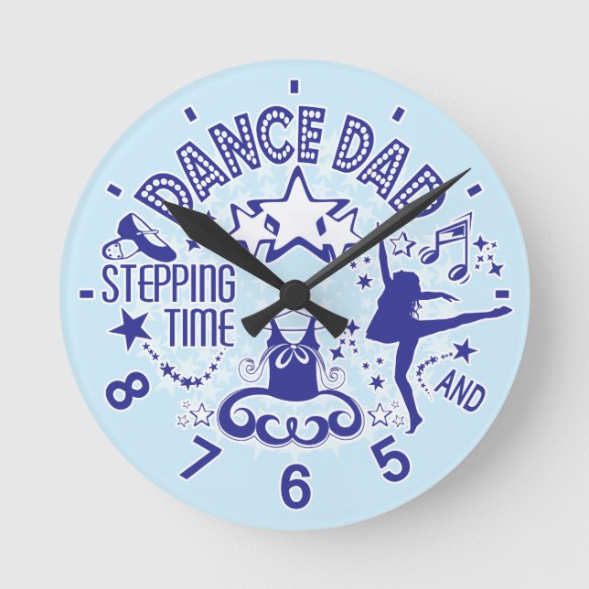 Reloj Redondo Mediano Dance Dad Clock (Anverso)