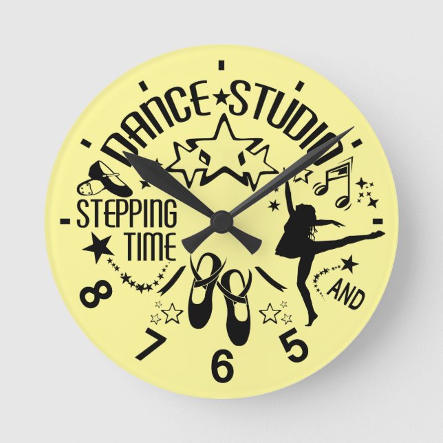 Reloj Redondo Mediano Dance Studio (Anverso)
