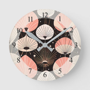 Reloj Redondo Mediano Dandelions -Medio siglo- Diseño retro moderno