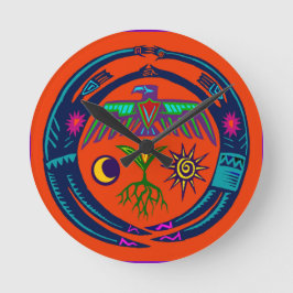 Reloj Redondo Mediano Danza de la Lluvia