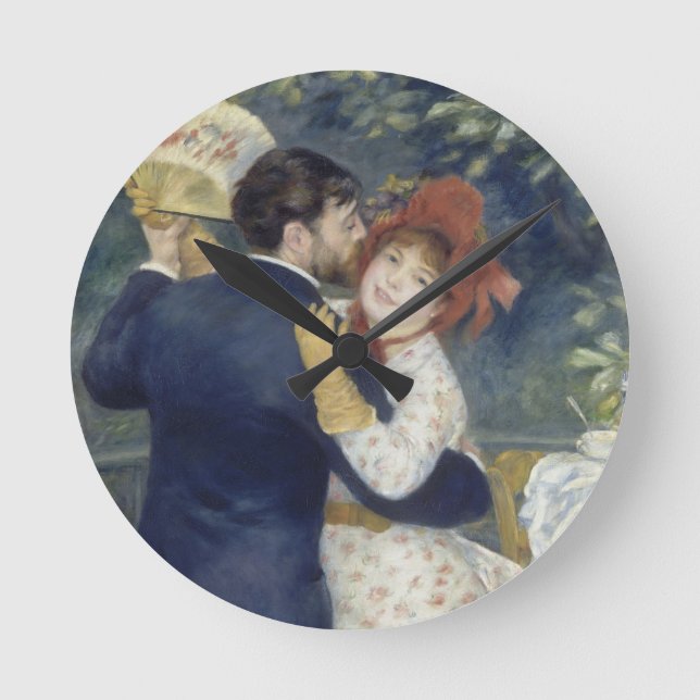 Reloj Redondo Mediano Danza del campo - Pintura impresionista de renoir (Anverso)