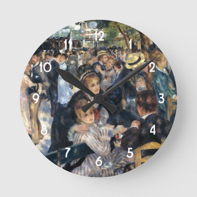 Reloj Redondo Mediano Danza en Le Moulin de la Galette por Renoir (Anverso)