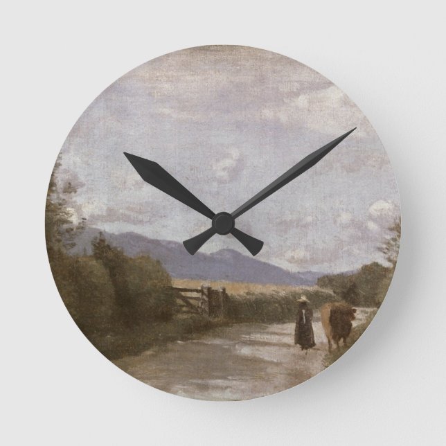 Reloj Redondo Mediano Dardagny, Morning, c.1853 (aceite sobre lienzo) (Anverso)