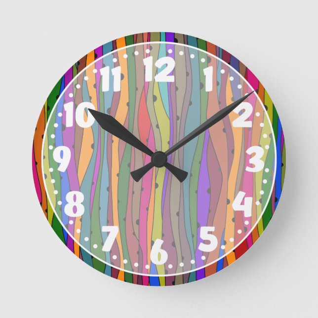 Reloj Redondo Mediano Dark Waves Clock (Anverso)