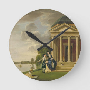 Reloj Redondo Mediano David Garrick (1717-79) y su esposa por su templo