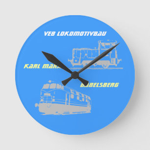 Reloj Redondo Mediano DDR diseño de publicidad VEB Lokomotivbau