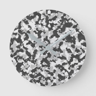 Reloj Redondo Mediano de camuflaje