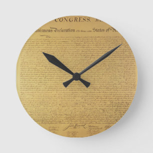Reloj Redondo Mediano Declaración de Independencia