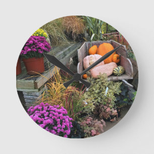 Reloj Redondo Mediano Decoración de otoño