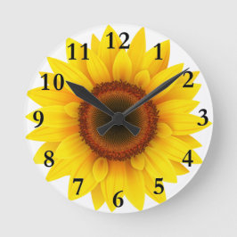 Reloj Redondo Mediano Decoración del hogar del girasol
