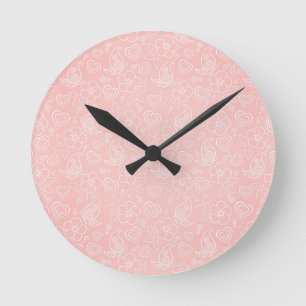 Reloj Redondo Mediano Decorative floral pattern