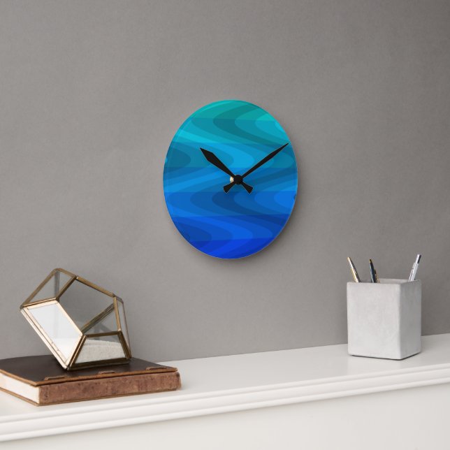 Reloj Redondo Mediano Deep Ocean Waves Wall Clock (Oficina)