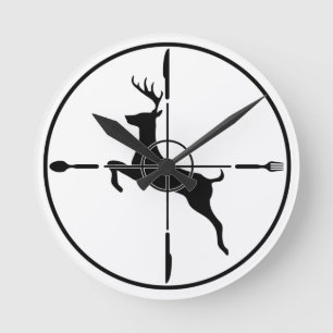RELOJ REDONDO MEDIANO DEER HUNTER FUNNY HUNTING FAST FOOD