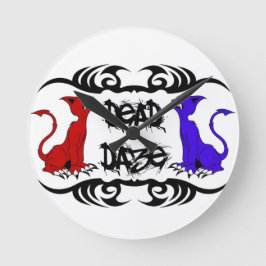 Reloj Redondo Mediano Deja vu Cat