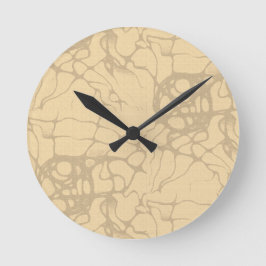 Reloj Redondo Mediano Dekoratives Muster auf beigem Hintergrund
