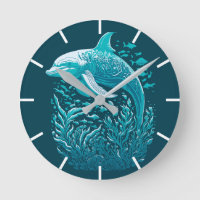 Delfín azul bajo el mar
