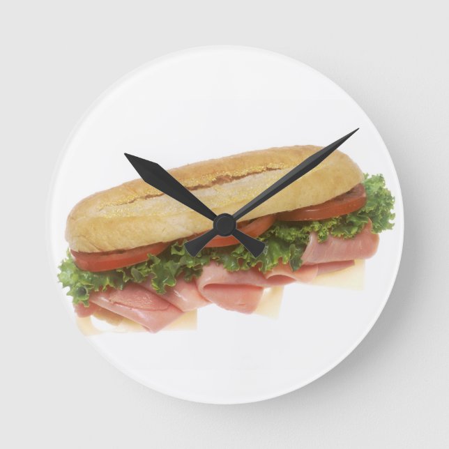 Reloj Redondo Mediano Deli Sandwich (Anverso)