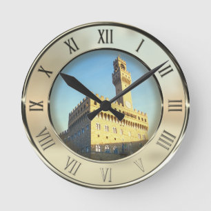 Reloj Redondo Mediano Della Signoria, Florencia, Italia de la plaza