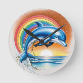 Reloj Redondo Mediano Delphin Sunset