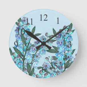 Reloj Redondo Mediano Delphinium Azul