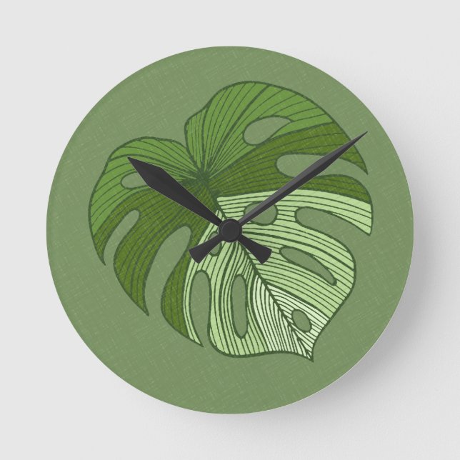 Reloj Redondo Mediano Denim verde (Anverso)