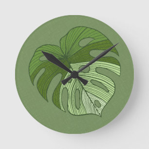 Reloj Redondo Mediano Denim verde