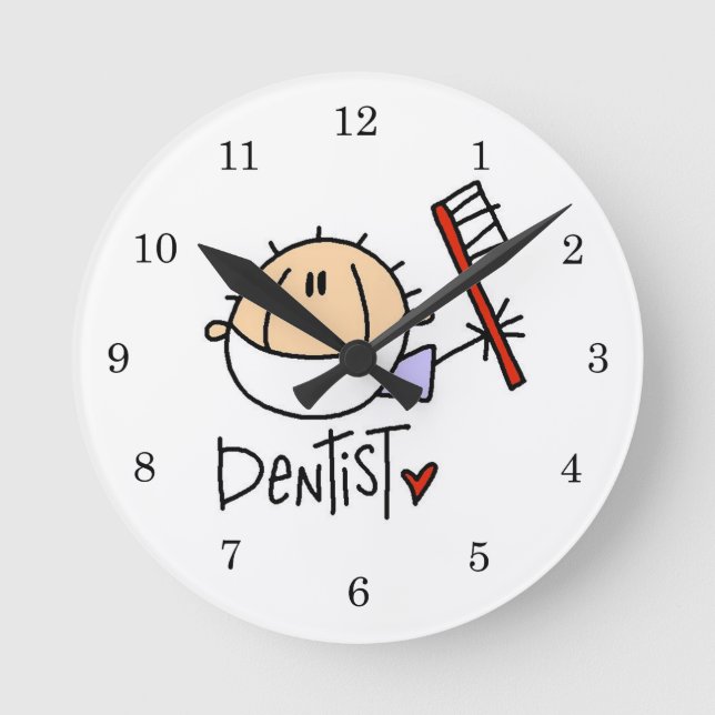 Reloj Redondo Mediano Dentista (Anverso)