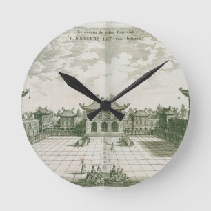Reloj Redondo Mediano Dentro del palacio imperial, de una cuenta de una