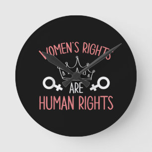 Reloj Redondo Mediano Derechos de la mujer Derechos de la mujer Derechos