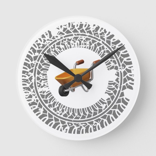 Reloj Redondo Mediano derivación en carretilla, burnout (Anverso)