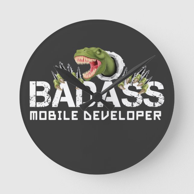 RELOJ REDONDO MEDIANO DESARROLLADOR MÓVIL DE BADASS - DIVERSIÓN DE DEV M (Anverso)