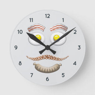 RELOJ REDONDO MEDIANO DESAYUNO INGLÉS CARA